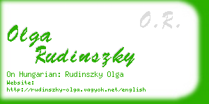 olga rudinszky business card